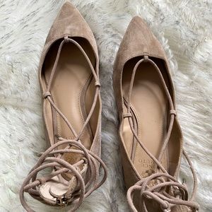 Vince Camuto Suede Tie Flats